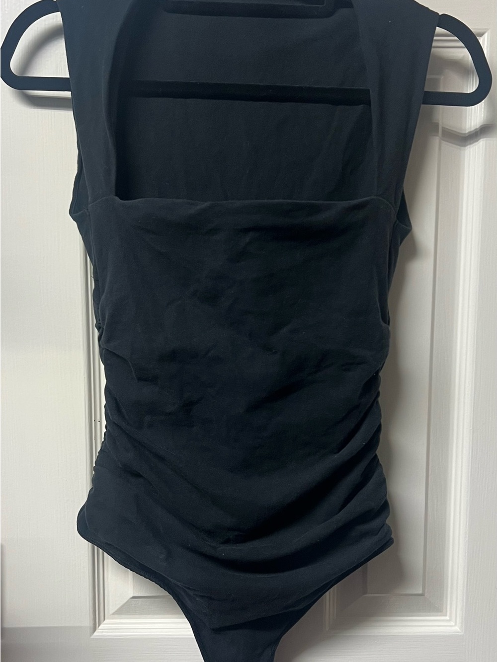 Abercrombie & Fitch Black Square-Neck Sleeveless Bodysuit